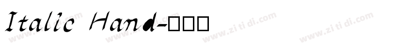 Italic Hand字体转换